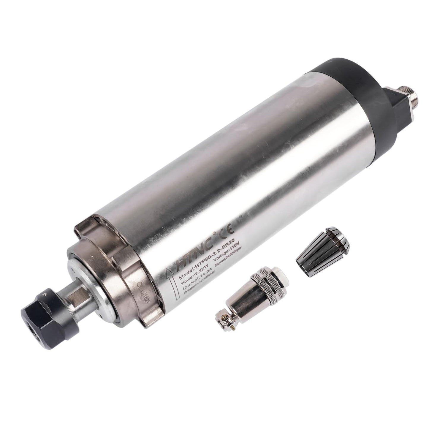Woosphy CNC Spindle CNC Motor Air Cooled Spindle 110V 2.2KW 400Hz 14A 5000-24000 RPM 80mm Replacement for CNC Router Machine