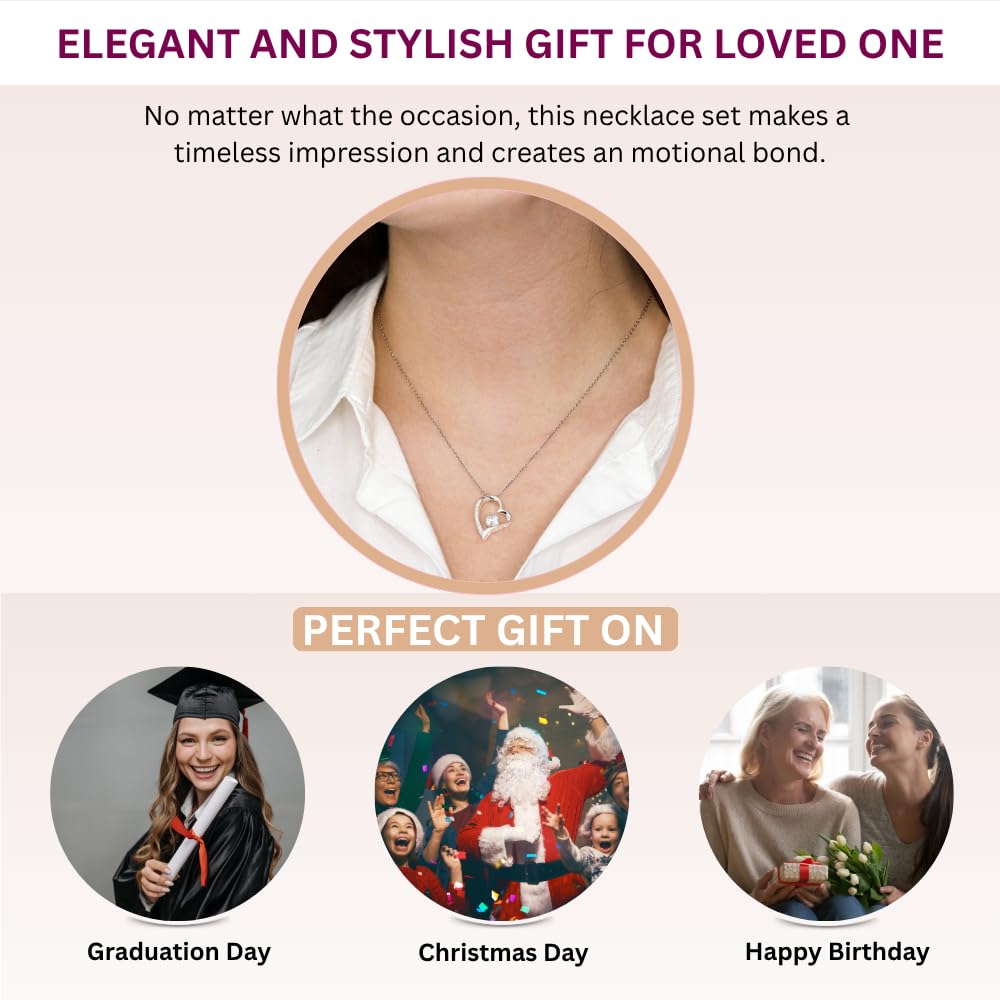 To My Granddaughter Necklace Gifts From Grandma Grandmother or Grandpa Grandfather Birthday Graduation Christmas Jewelry From Grandparents With Message Card and Gift Box (Standard Box, Love Forever)