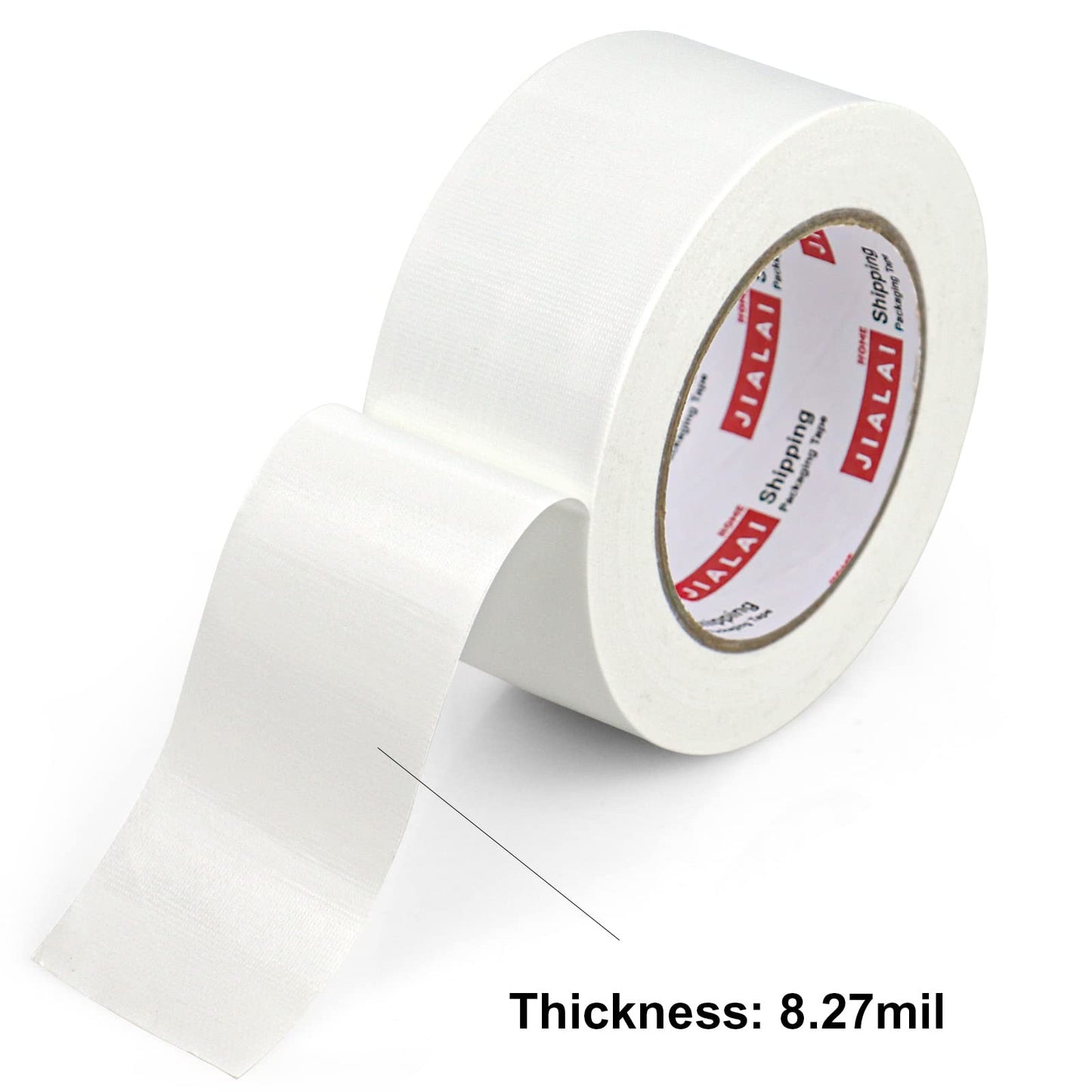 JIALAI HOME Duct Tape Heavy Duty - White Tape Duct 2 Inches x 30 Yards 3 Pack, 8.27 mil, Strong, Flexible, No Residue, All-Weather and Tear by Hand - for Repairs, Industrial, Professional Use