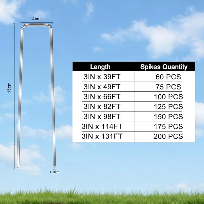 49FT Landscape Edging, 3 Inch Tall Plastic Garden Edging Border, Edging for Landscaping with 75 Pcs Metal Spikes, Flexible Tool-Free Lawn Edging for Flower Bed, Yard, Paving, Pathway