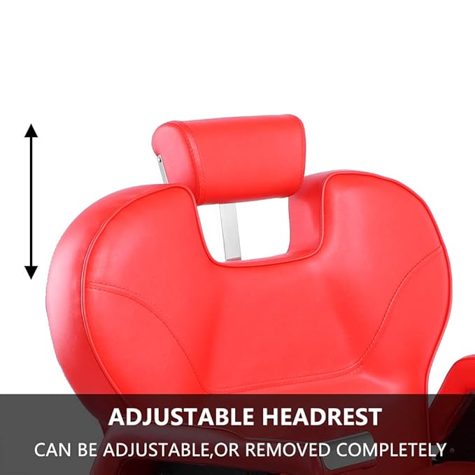 OmySalon All Purpose Hydraulic Barber Chair Recline 360 Degree Swivel Height Adjustable Heavy Duty Hairdresser Chair Beauty Salon Spa Tattoo Styling Equipment