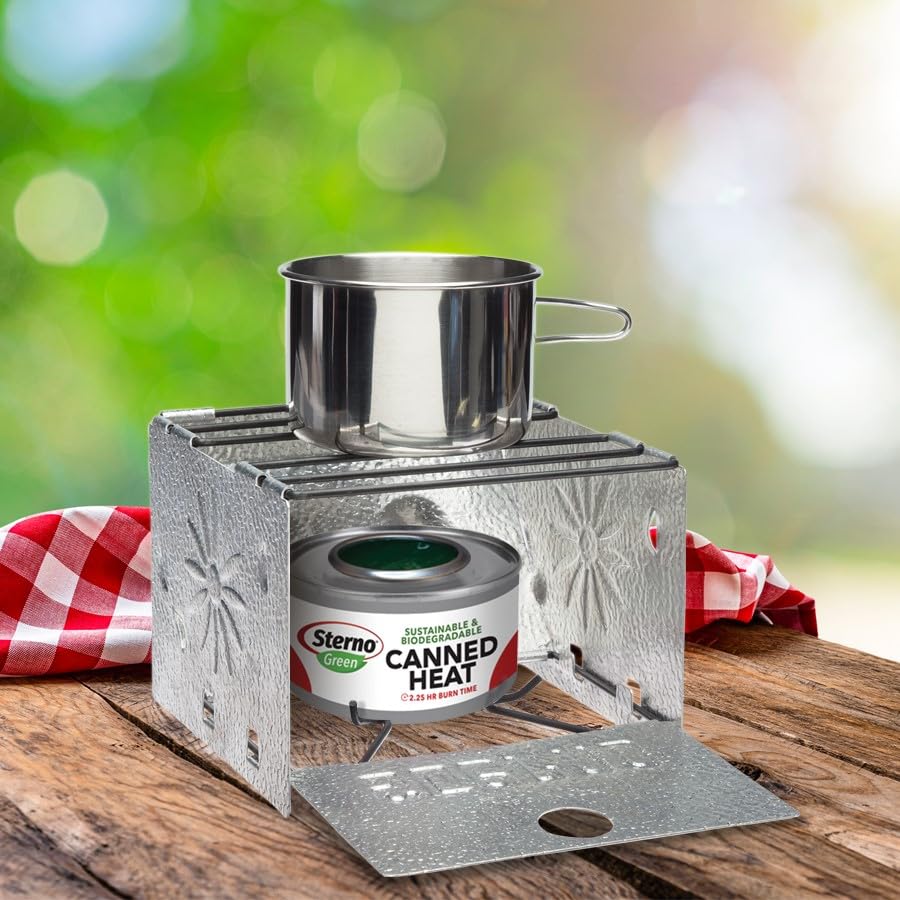 Sterno Foldable Portable Camping Stove - Easy-to-Assemble Outdoor Cooking Stove for Camping, Picnics, Tailgating & Emergen...