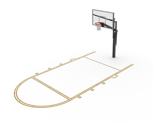 Murray Sporting Goods Basketball Court Marking Stencil Kit Free Throw Lane/Key Only for Driveway, Asphalt or Concrete