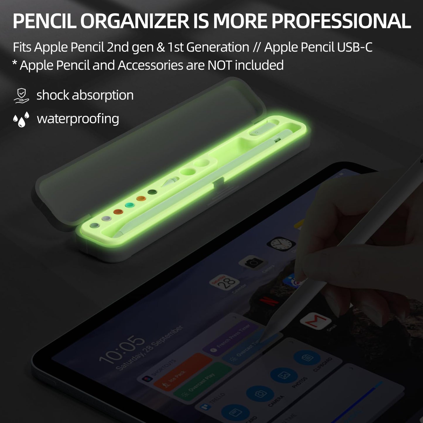 Azf Hard Pc & Silicone Magnetic Case For Apple Pencil (Pro/2Nd Gen/1St Gen) & Samsung Galaxy S-Pen Series Protection Carrying Ca
