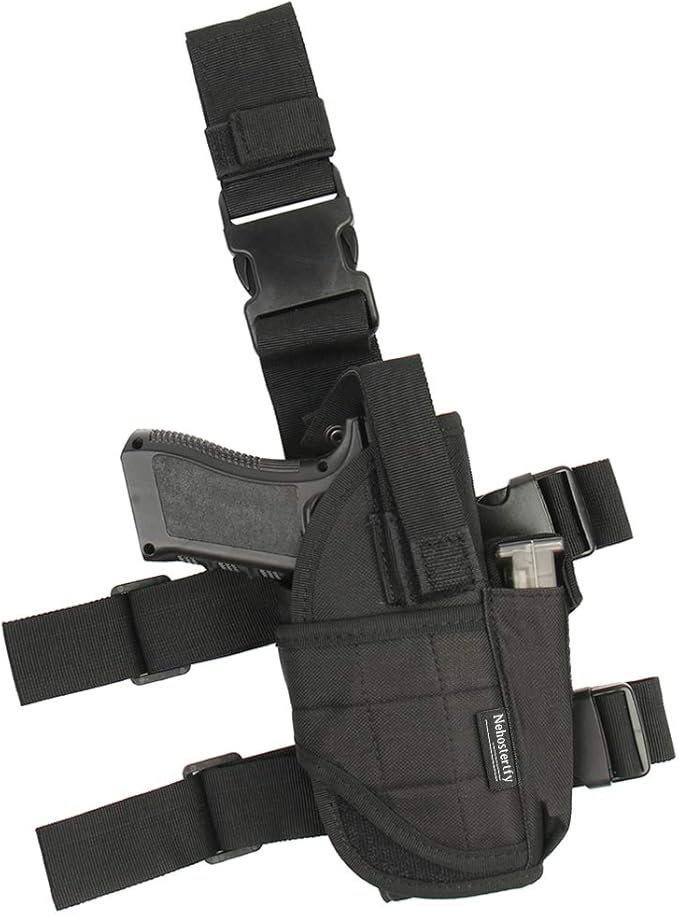 Nehostertfy Drop Leg Holster, Right Handed Tactical Thigh Pistol Gun Holster Leg Harness