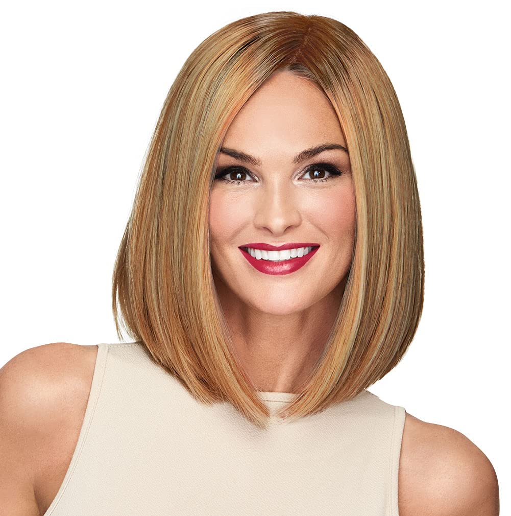 Raquel Welch Current Events Long Textured Bob Wig, Average Size Cap, RL29/25 Golden Russet