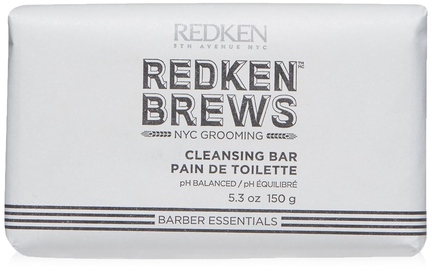 Redken Brews Cleanse Bar For Men | Multi-Purpose Bar Soap For Face and Body | Moisturizing & Deodorizing | Clean & Fresh Scent |