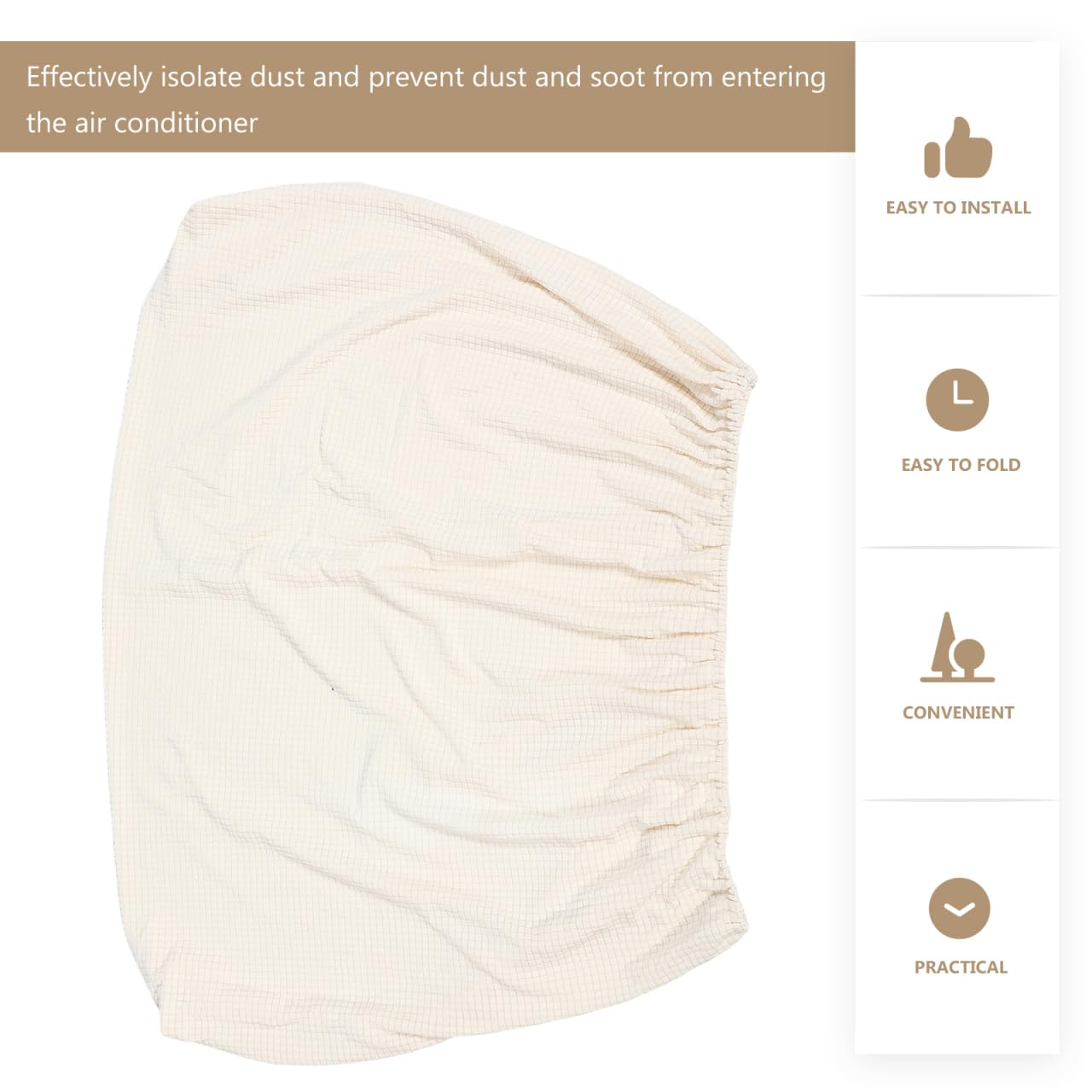 Alipis Fabric Heater Dust Cover for Home Radiators, Reusable Cloth Cover, Protective Heater Dust, Washable, White, 35.43 X 24.40 X 5.90 Inches