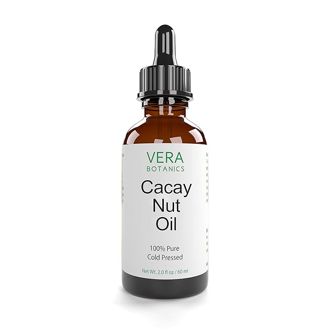CACAY NUT OIL 100% Pure & Natural, Unrefined, Cold-Pressed For Face, Dry Skin, Nails, Lips, Body & Hair - Reduce Hair Breakage, Appearance of Scars from Psoriasis, Eczema & Acne