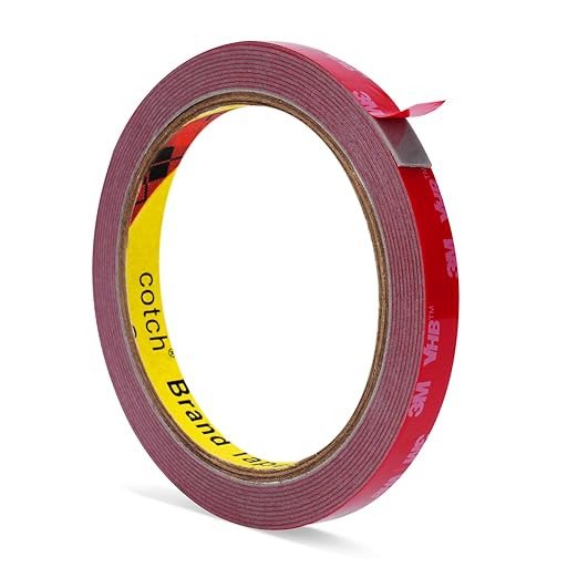 Double Sided Tape Heavy Duty, 9.85FT x 0.4IN Multipurpose Waterproof Mounting Foam Tape, Strong Adhesive Tape for Car, Wall, LED Strip Light, Home/Office Decor, Made of 3M VHB Tape.