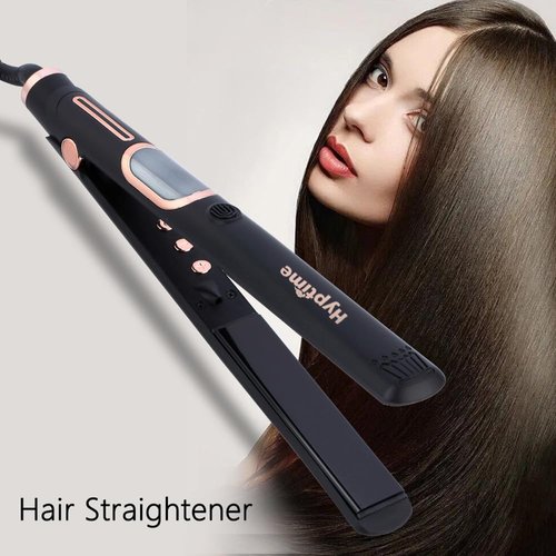 HYPTIME Wide Flat Iron Titanium Straightener Digital Display to Accurately Control Temperature, 2 Inch for Thick & Curly Hairs Professional, Dual Voltage 500°F Fast Heating for Black Hair Friendly