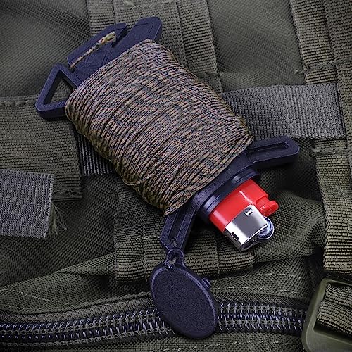 Atwood Rope Ready Rope™ Micro Cord Dispenser 125ft 100lb Test, Camping Gear Survival Tool, Built in Storage, Cutting Blad...