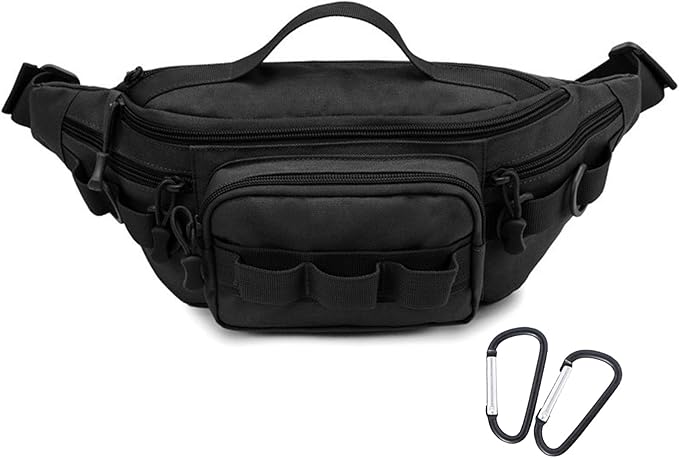 Tactical Fanny Pack,Small Fishing Tackle Bag Water-Resistant Military Waist Bags Portable Fishing Storage Waist Packs for ...