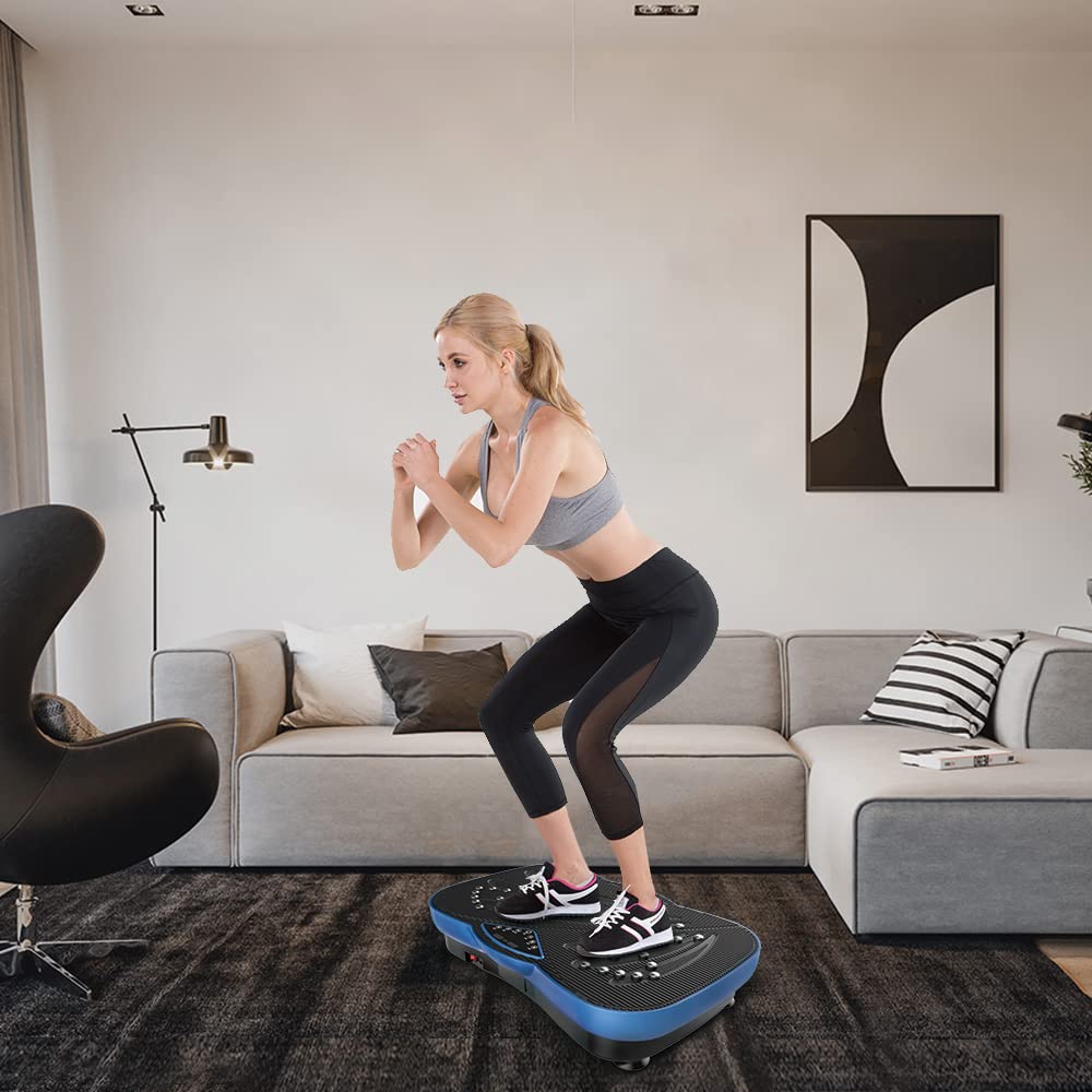 JUFIT Vibration Plate Exercise Machine Fitness Equipment with Anti-Slip Mat Whole Body Fitness Vibration Platform for Toning and Weight Loss, Max User Weight 330lbs Home Gym Weight Loss