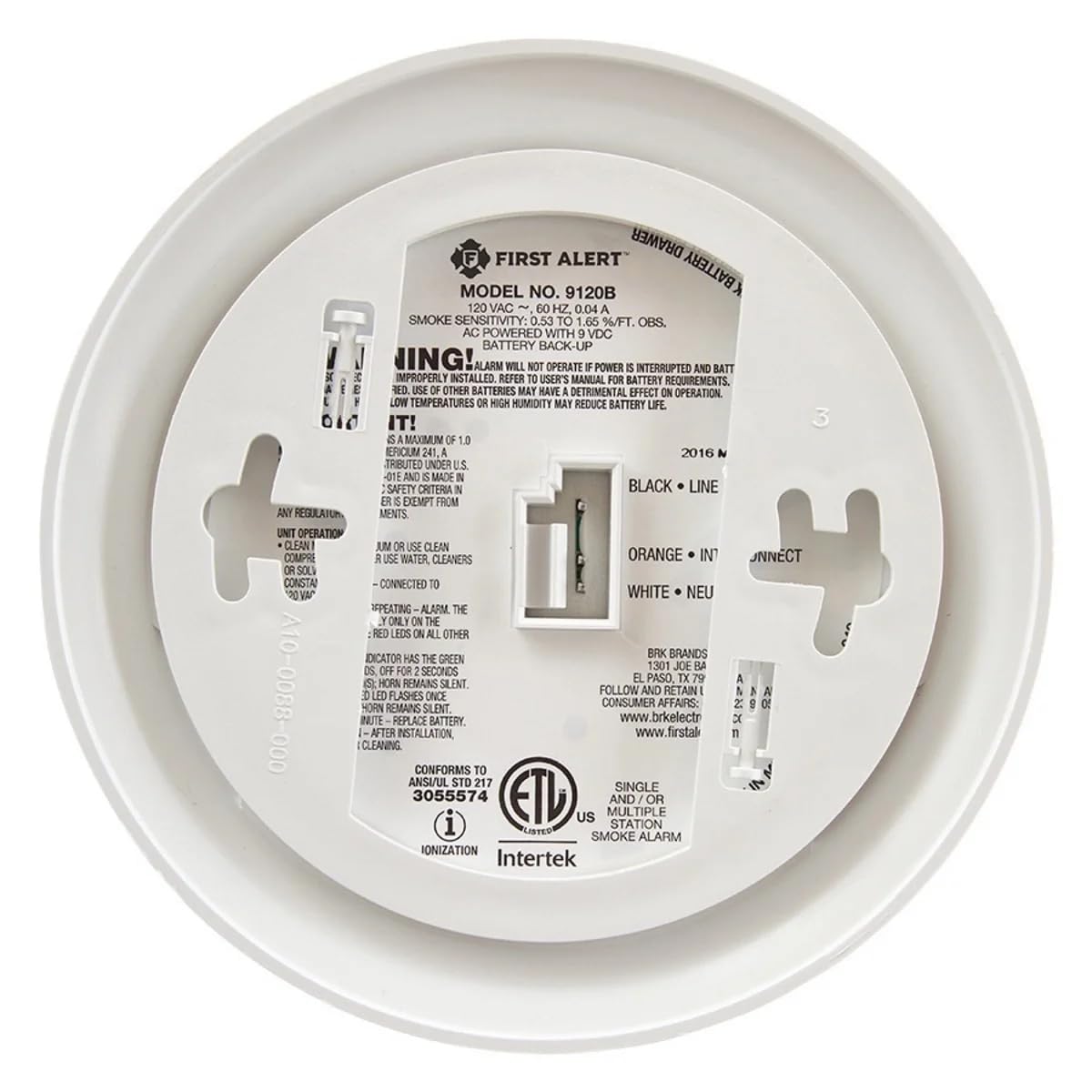 First Alert SC-9120B Hardwired Smoke and Carbon Monoxide Alarm with Battery Backup 2 Pack