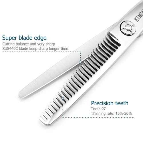 5.75 INCH Hair Cutting Scissors and 5.75 INCH Hair Thinning Shears 440C Hair Scissors Set Kinsaro