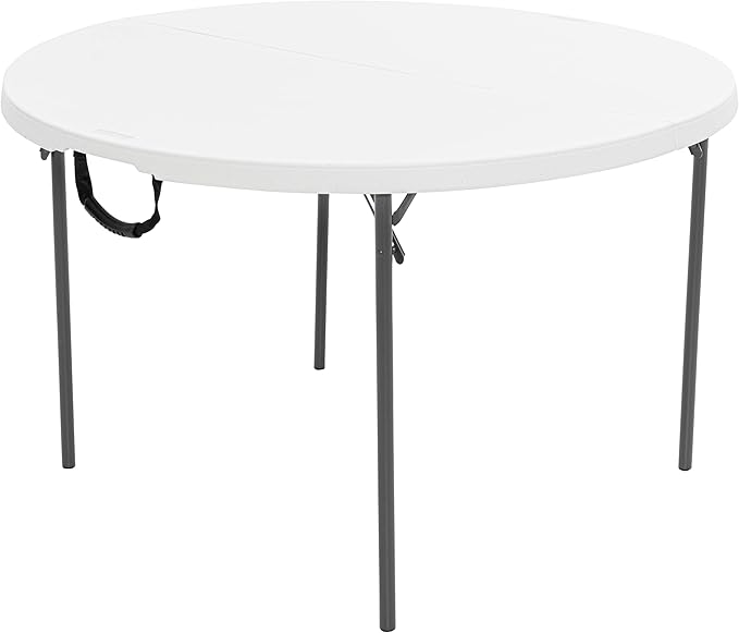 Lifetime Light Commercial Fold-in-Half Round Table, 4-Foot