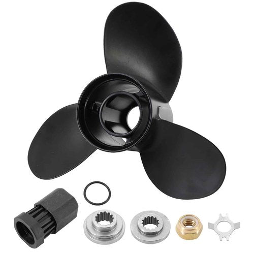 Dokili Upgrade Aluminum Boat Propeller 48-73138A45 for Mercury Outboard Engine 25-70HP 10-1/4x14 Pitch 13-Spline Tooth, RH, Hub Kits Included