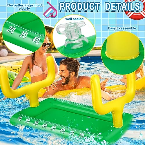 Leitee 2 Pcs Inflatable Football Drink Cooler Football Party Decoration Inflatable Field Cooler Ice Serving Bar Food Conta...