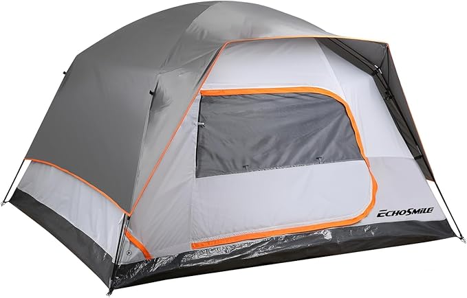 EchoSmile 2/4 Person Camping Tent, Lightweight Dome Family Tent with Rainfly, Easy Setup, Waterproof & Windproof Outdoor S...