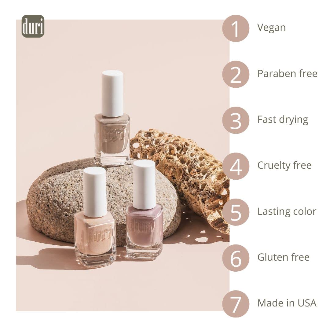 duri Nail Polish, 705 Guess Who, Creamy Pastel Beige Lacquer, Full Coverage, Glossy Finish, Fast Drying, 0.45 Fl Oz Cosmetics (G
