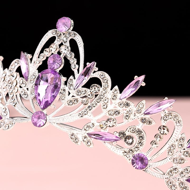 Rannyrena Silver Crystal Tiaras and Crowns for Women Sparkling Rhinestone Queen Crowns Princess Birthday Wedding Bridal Ha...