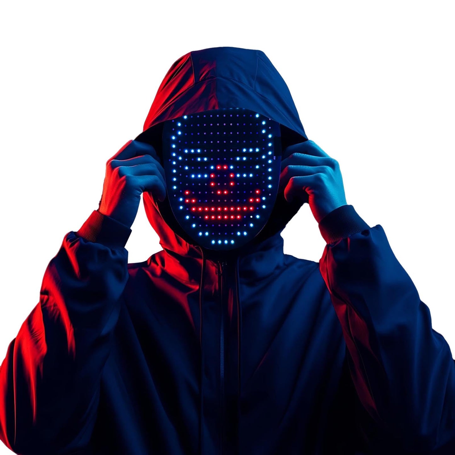 mofyshine LED Mask with Gesture Sensing, Light up Mask 50 Patterns Cool Face Transforming Led Masks for Halloween Christmas Cosplay for Men Women
