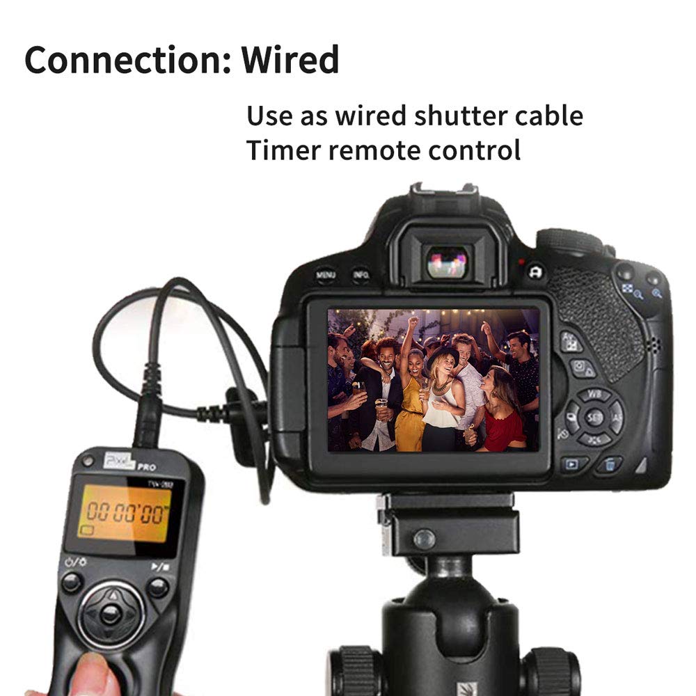 Pixel Tw-283 E3 Wireless Shutter Release Cable Wired Remote Control Compatible Compatible For Canon Xt Xti Xs Xsi T1I T2I T3 T3I