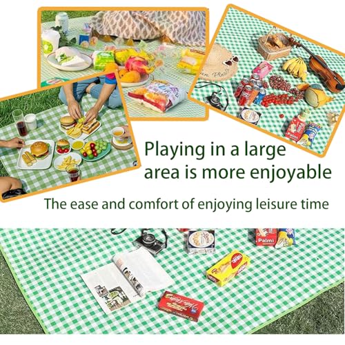 EIYNIY Large Picnic Blanket Waterproof and Sand Proof -59x39 inch Large Outdoor Beach Mat, Portable Foldable Blanket, Suit...