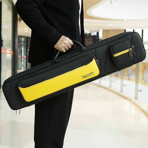 TROUFY High Capacity 4x4 Pool Cue Case with Backpack Straps for 4 Butts 8 Shafts /4B4S Billiard Cue Sticks