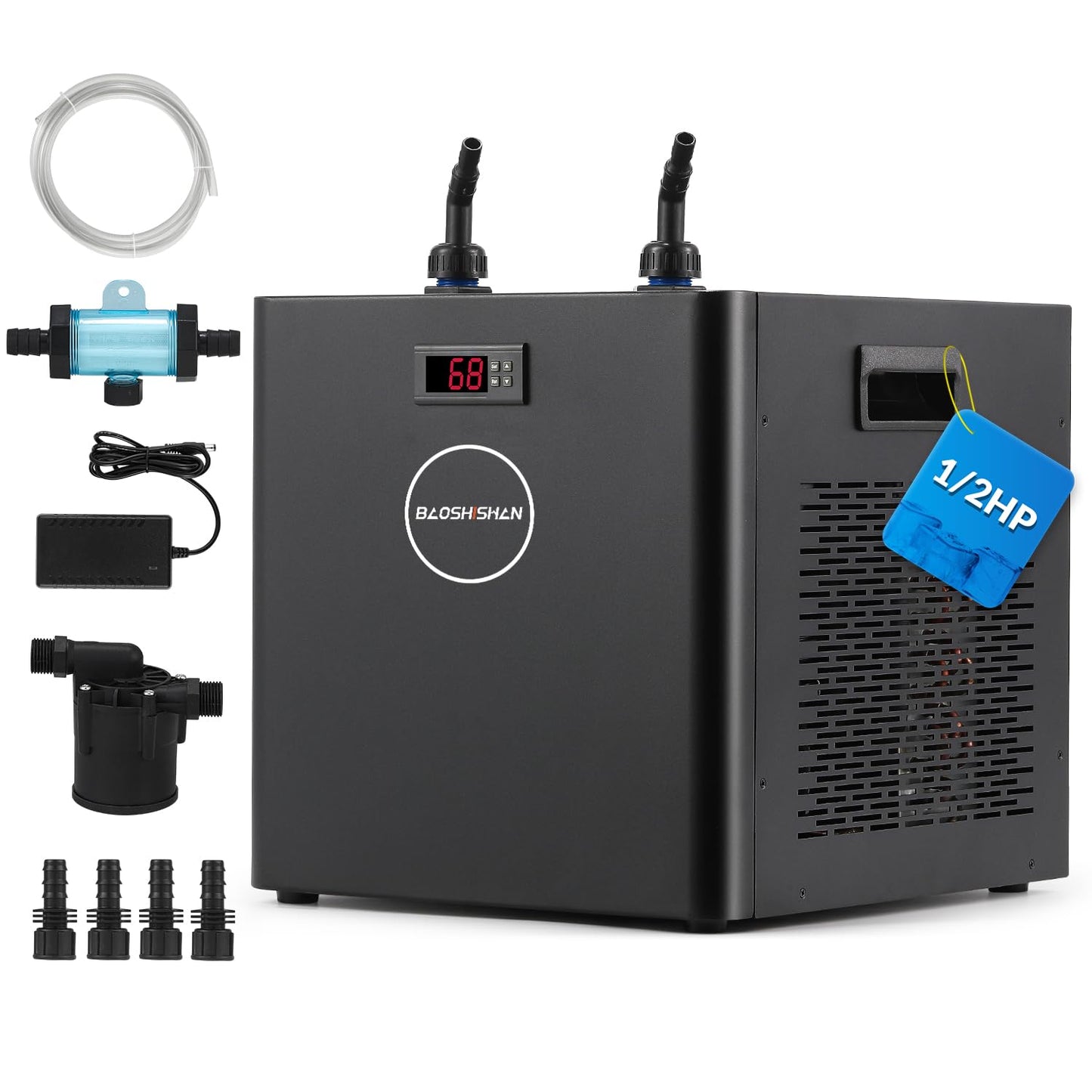 BAOSHISHAN 1/2 HP Cold Plunge Chiller with Pump & Filter for Ice Bath Tubs