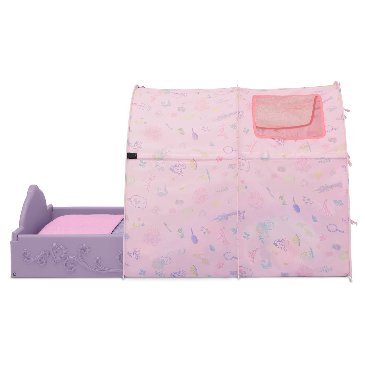 Delta Children - Disney Princess Sleep and Play Toddler Bed with Tent, Purple/Pink