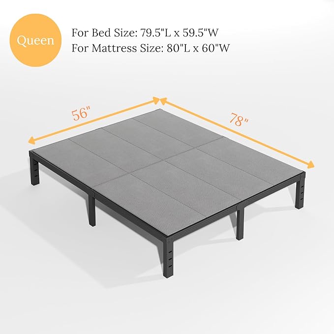 Bednowitz Bunkie Board Queen, Under Mattress Support Board, Foldable Low Queen Box Spring, Breathable Bunky Boards, Light & Thin & Noise Minimizing, Whole Bed Boards Design