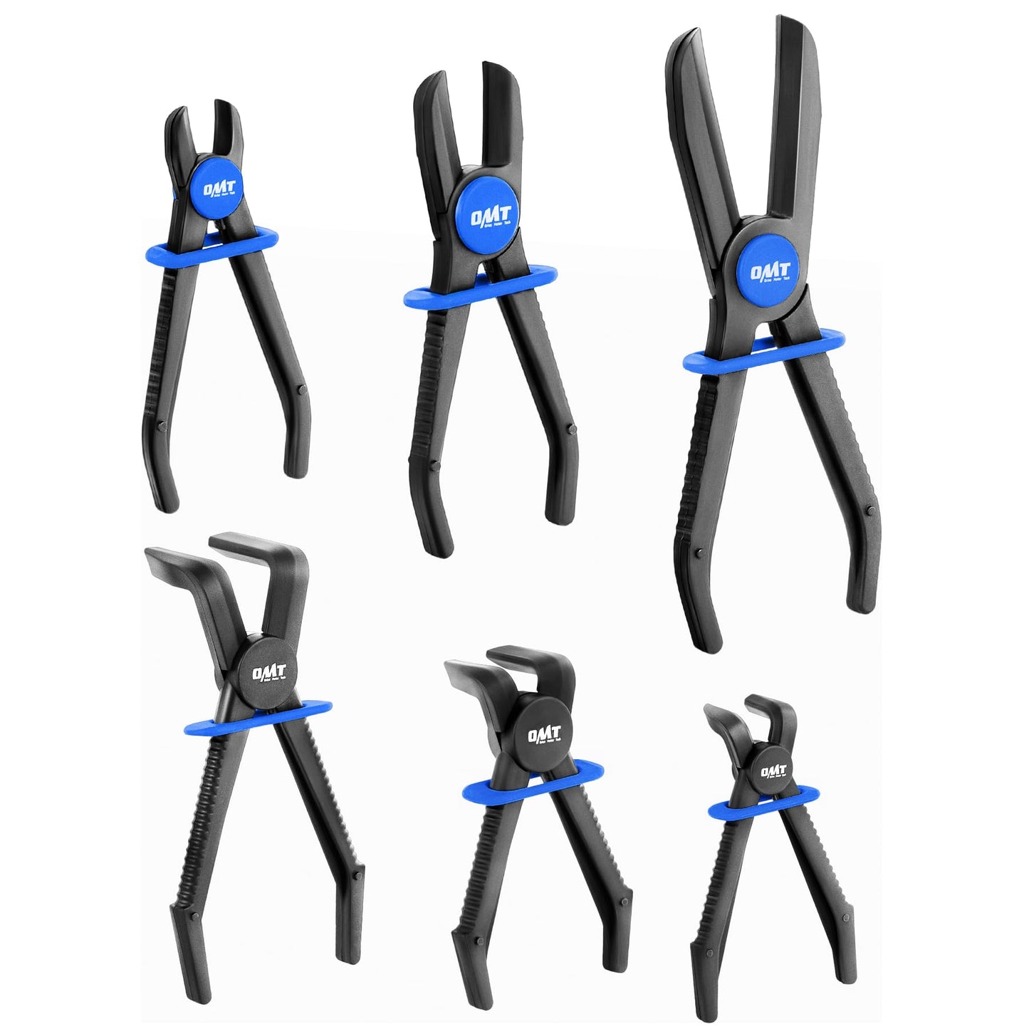Orion Motor Tech Hose Pinch Off Pliers, 6 Piece Hose Pinch Off Pliers Set for Flexible Hoses Brake Fuel Coolant Hoses Maintenance, Hose Pinch Pliers with Straight and 90° Pliers
