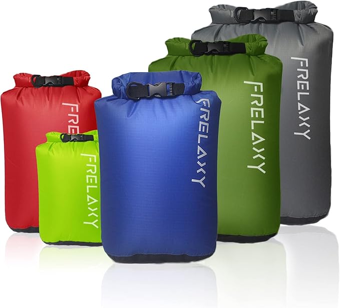 Frelaxy Dry Bag 3-Pack/5-Pack, Ultralight Dry Sack, Outdoor Bags Keep Gear Dry for Hiking, Backpacking, Kayaking, Camping,...