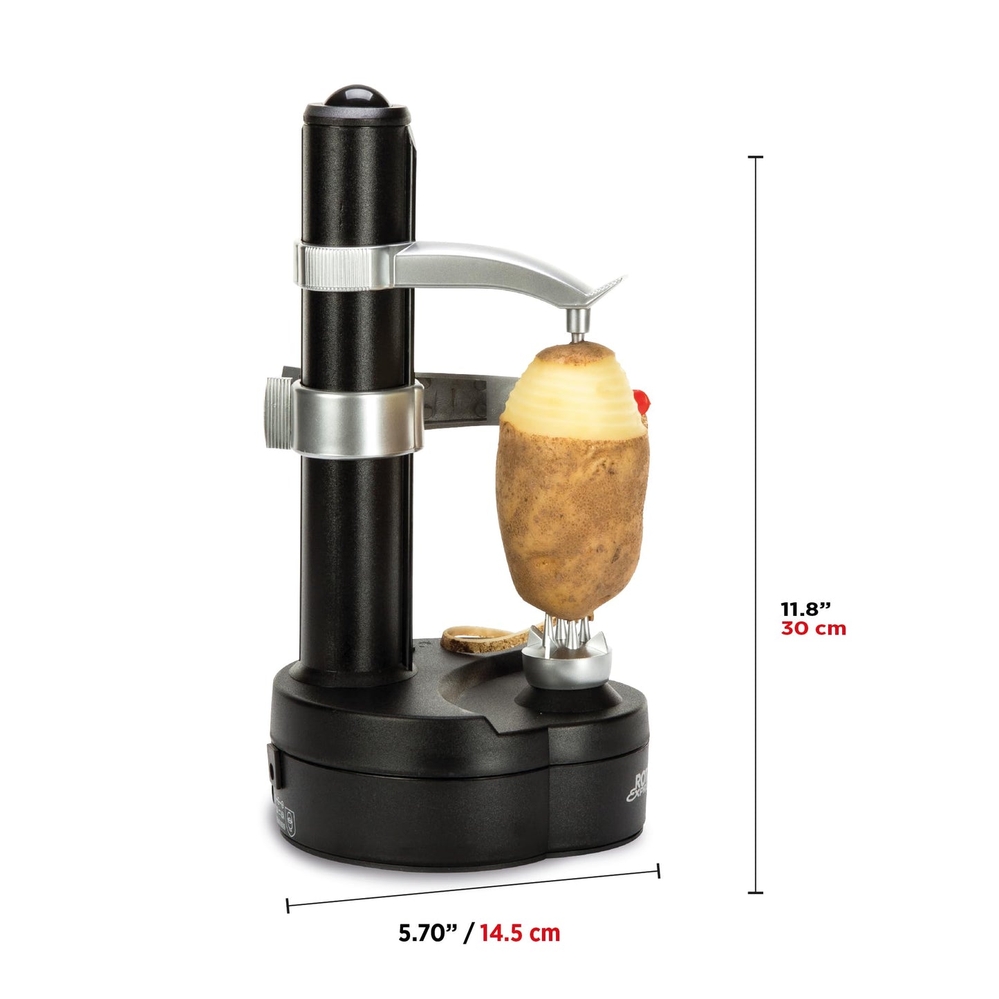 Starfrit Rotato Express Electric Peeler - 2 Spare Blades - Safe & Easy to Use - Effortlessly Peels Vegetables and Fruit
