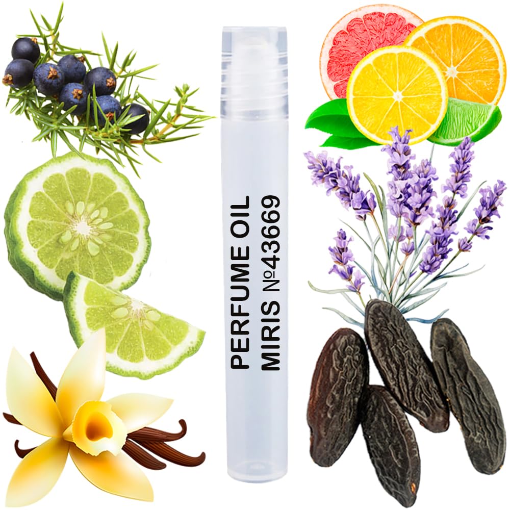 MIRIS No. 43669, Inspired by Blue Jeans, Long-Lasting Perfume Oil for Men Roll-On, Rollerball 0.34 Fl Oz / 10 ml