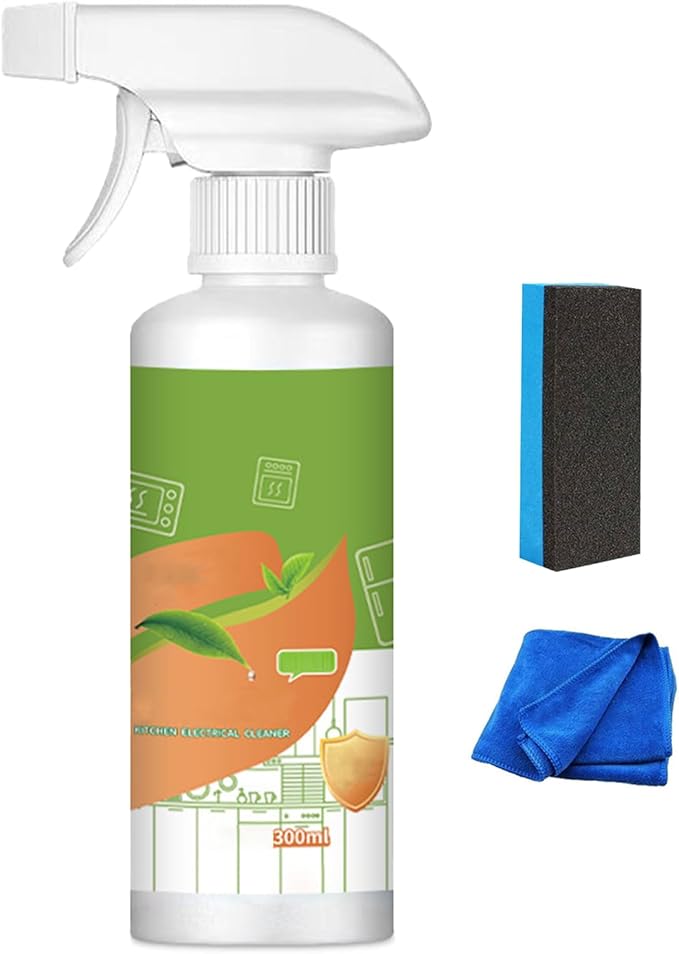 wuliao Fly Cleaner Stain Remover Spray, Kitchen Multi-purpose Foam Cleaner Spray, Kitchen Oil Stains Cleaner for Hold/Oven/Stove/Sink Range Hood (1)