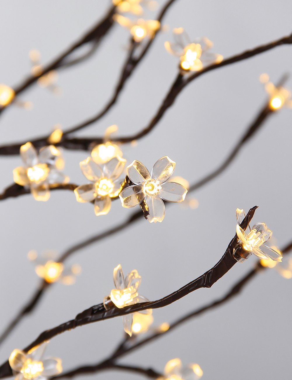 Lightshare 6.5FT 208 LED Cherry Blossom Tree, Lighted Artificial Tree for Decoration Inside and Outside, Home Patio Wedding Festival Christmas Decor