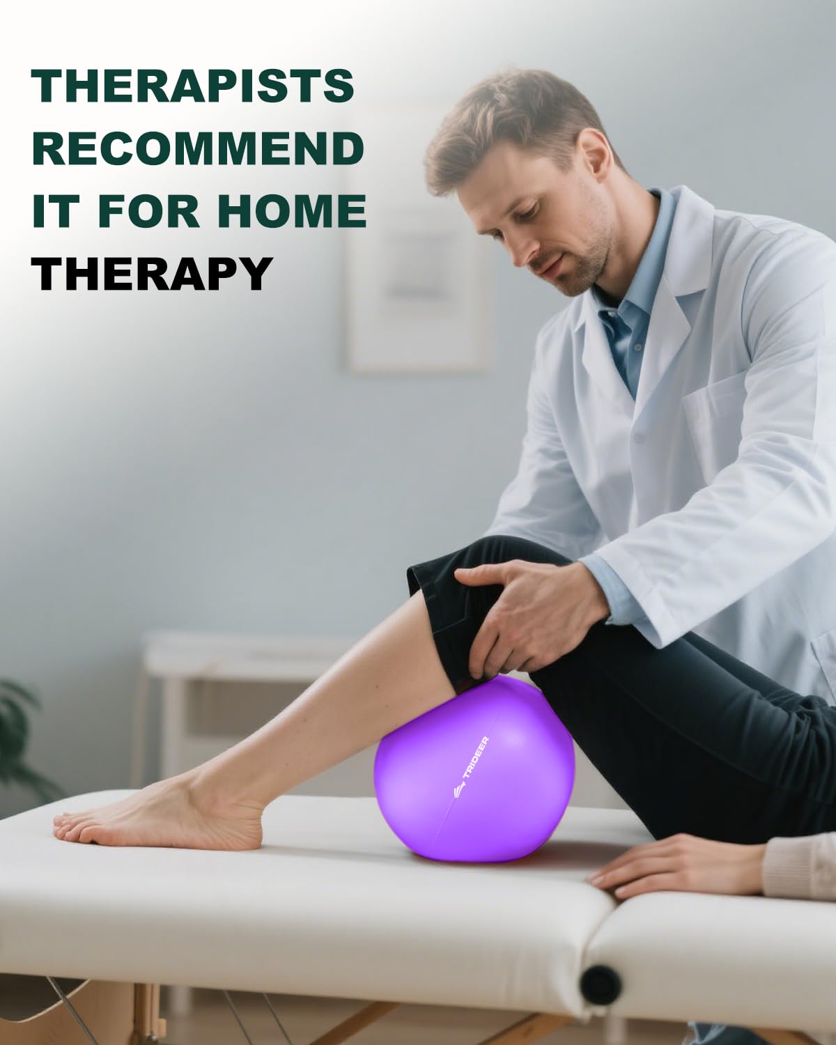 Trideer 9-Inch Pilates Exercise Ball for Yoga & Core Training, Small Stability Ball with Guide for Physical Therapy, Balance, Stretching, Gym and Home Use