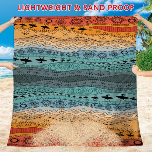 TNLG Beach Blanket Waterproof Sandproof Beach Mat, Extra Large 86.6‘’×70.8‘’, Portable Foldable, Quick Drying Outdoor Picn...