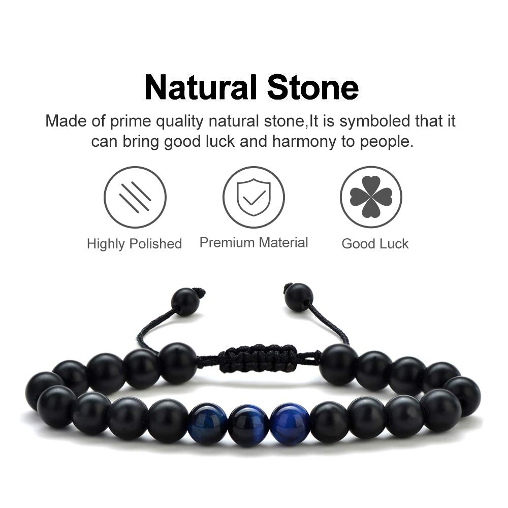 M MOOHAM Mens Bracelet - Unique Gifts for Men Bracelets Set Christmas Gifts for Dad from Daughter Birthday Gift for Men Retirement Gifts for Men Bracelets for Men