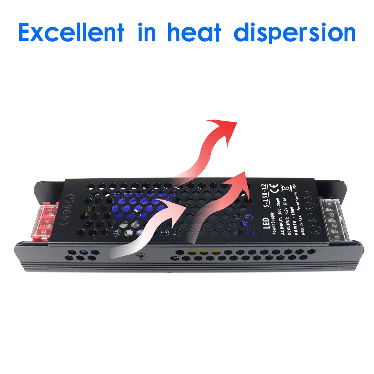 12V 12.5A 150W Universal Regulated Switching Power Supply, 100-250V AC to 12V DC Converter, LED Driver, Industrial Transformer, Adapter for Strip Light, Lamp, Radio