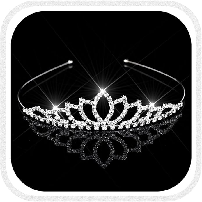 Kilshye Silver Tiaras and Crowns Rhinestone Wedding Tiara Birthday Prom Crown Hair Accessories for Women