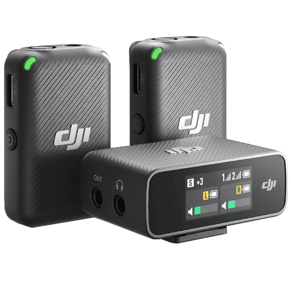 Dji Mic Wireless Microphone System And Audio Recorder Bundle With Lexar 128Gb Microsdxc Memory Card, Deco Gear 7 Hard Case And 2