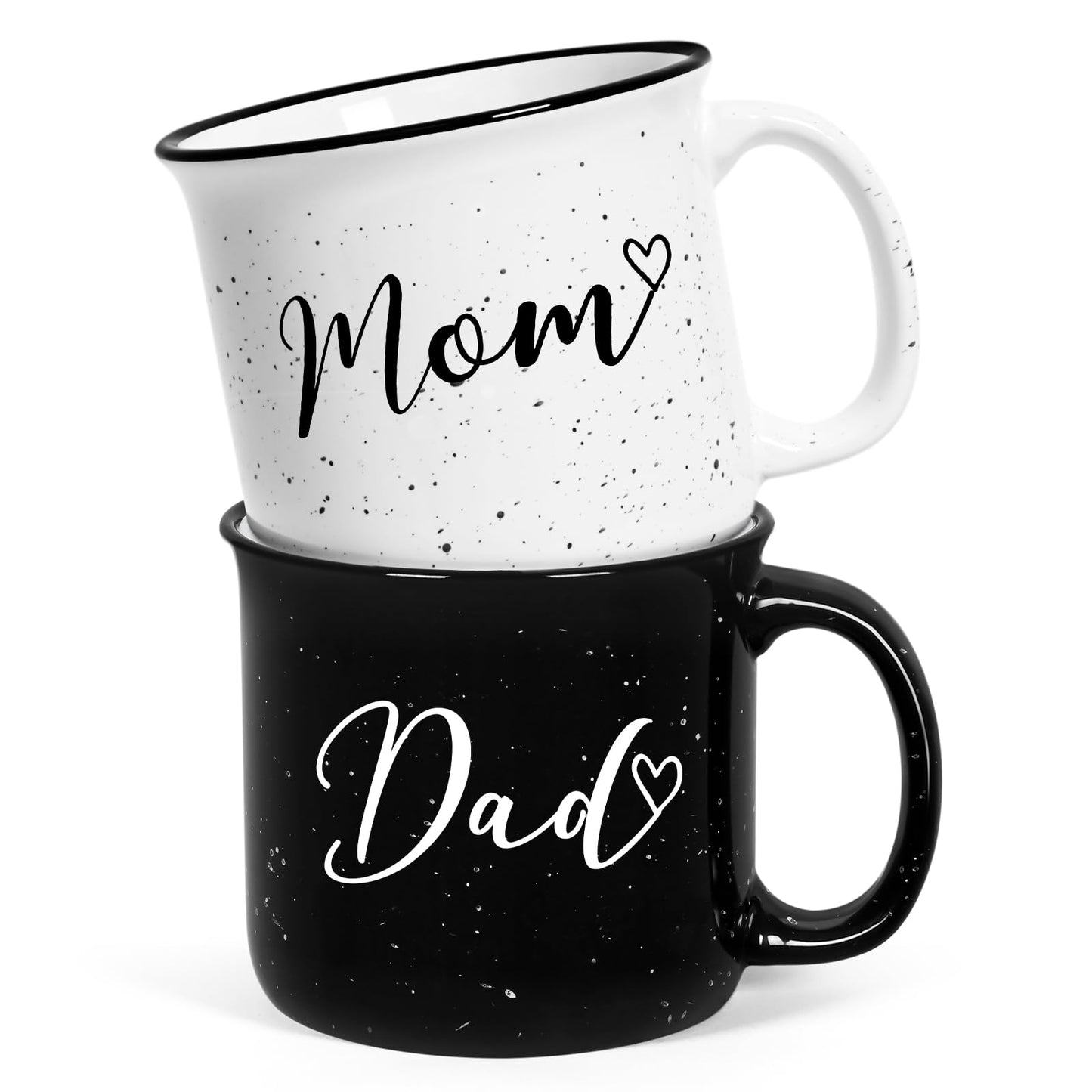 YHRJWN New Parents Mugs Set - Mom & Dad Gifts for Couples, Perfect for Mothers Day, Fathers Day & Christmas, 15 Oz Each