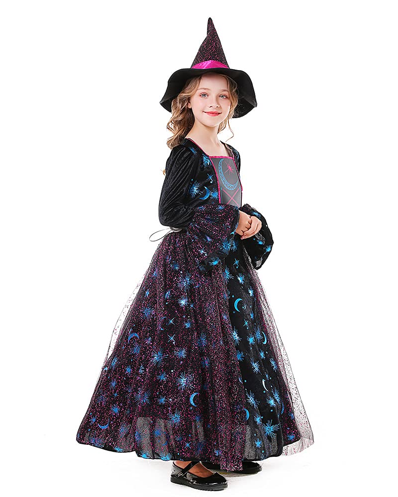 Seasons Girls Light Up Deluxe Moonlight Witch Costume (S(4-6))