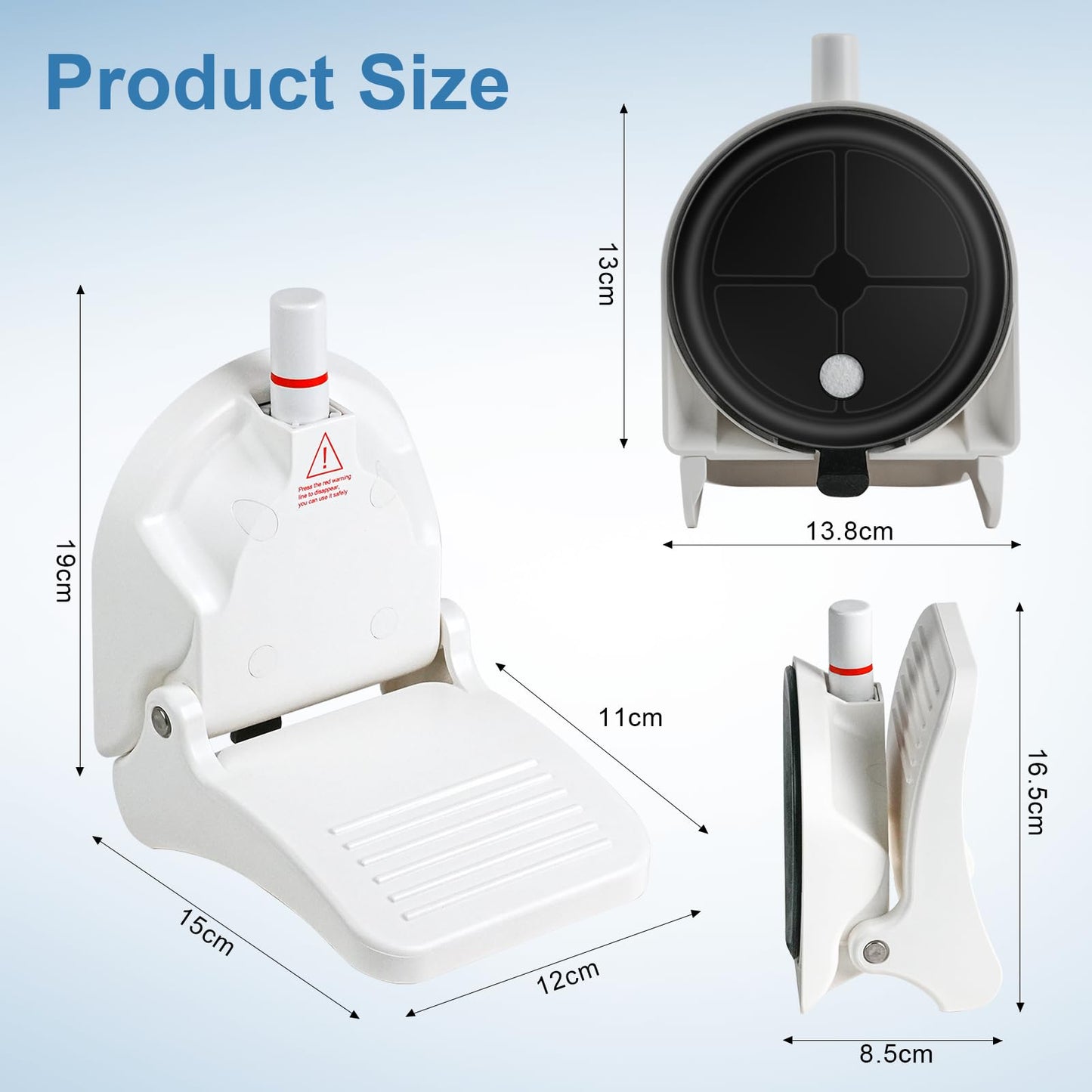 Shower Foot Rest for Shaving Legs, Handbanary Shower Foot Rest, All-in-one Shower Step with 5.12 Suction Cup, Foldable & Reusabl