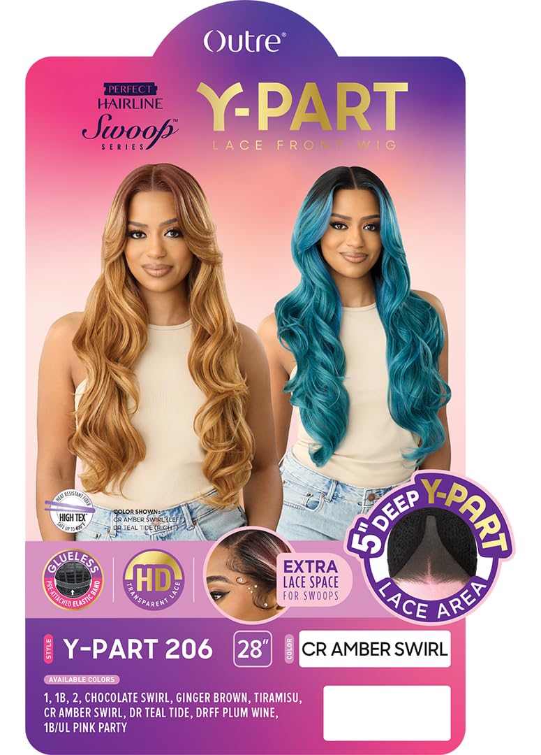 Outre Lace Front Wig - Perfect Hair Line - Swoop Series Y-Part 206 (TIRAMISU)
