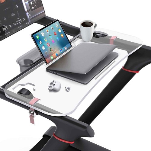 Qsxou Treadmill Desk Attachment,Compatible with Peloton Tread Tray Ergonomic Platform, Tablet Holder,New Universal Cooling Holes Laptop Stand for Home/Office Transparent Acrylic Material